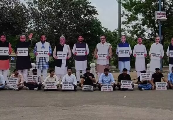 Rajasthan University student leaders raised