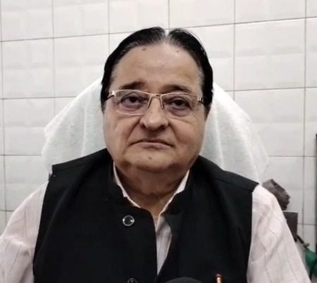SP leader ST Hasan protests