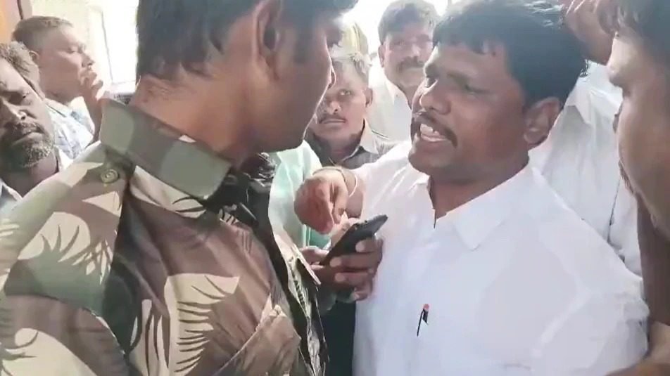 Janardhan Reddy cousin Bobbala Madan Bhopal Reddy arrested slapping a police constable