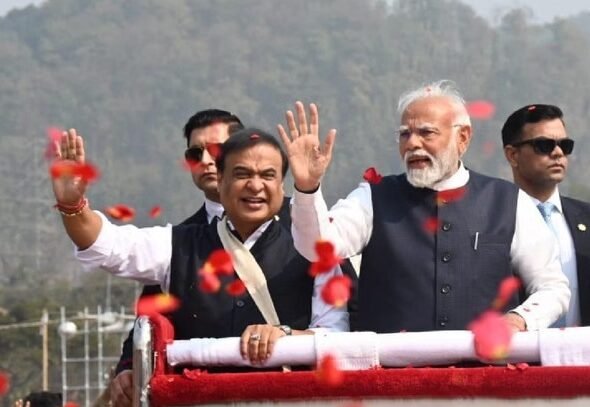 pm modi khabar brahmaputra bridge inauguration
